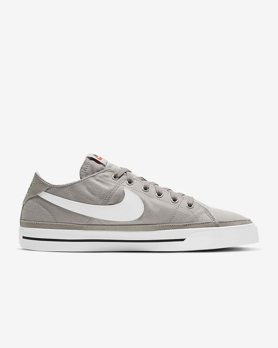 Tenis para hombre Nike Court Legacy Canvas - Gris universitario/Negro/Blanco