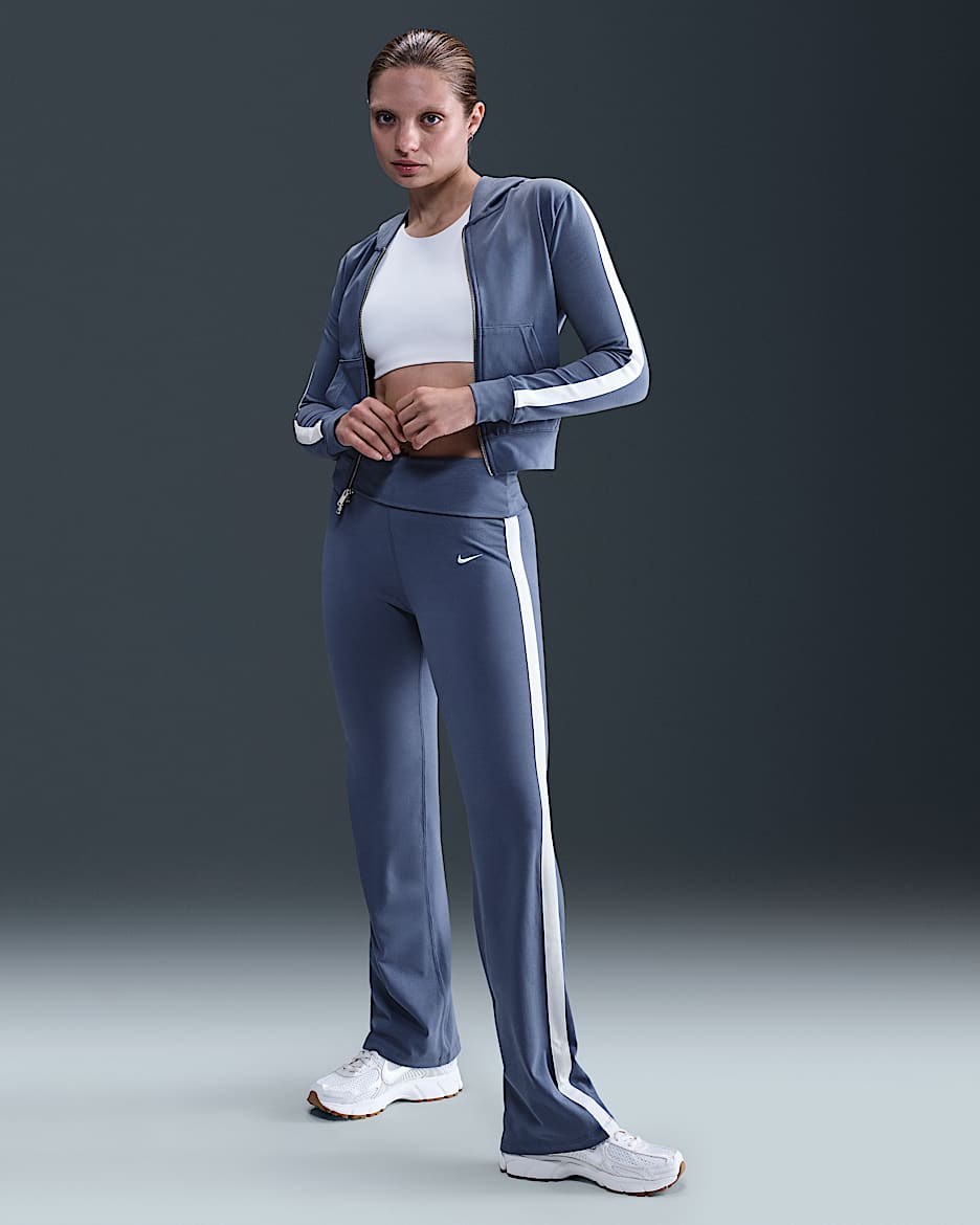 Nike Sportswear Women's High-Waisted Trousers - Slate/White