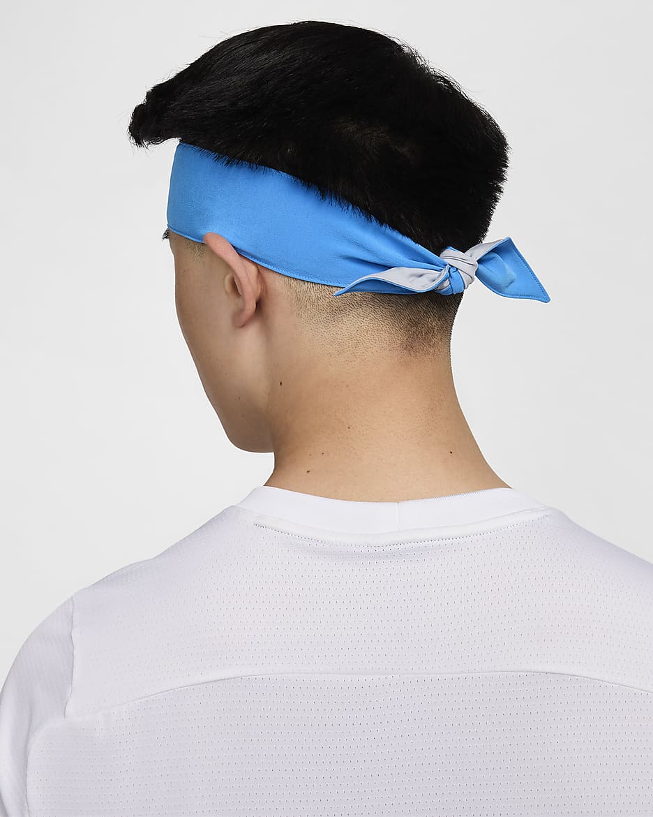 Tennispannband NikeCourt  - Light Photo Blue/Vit