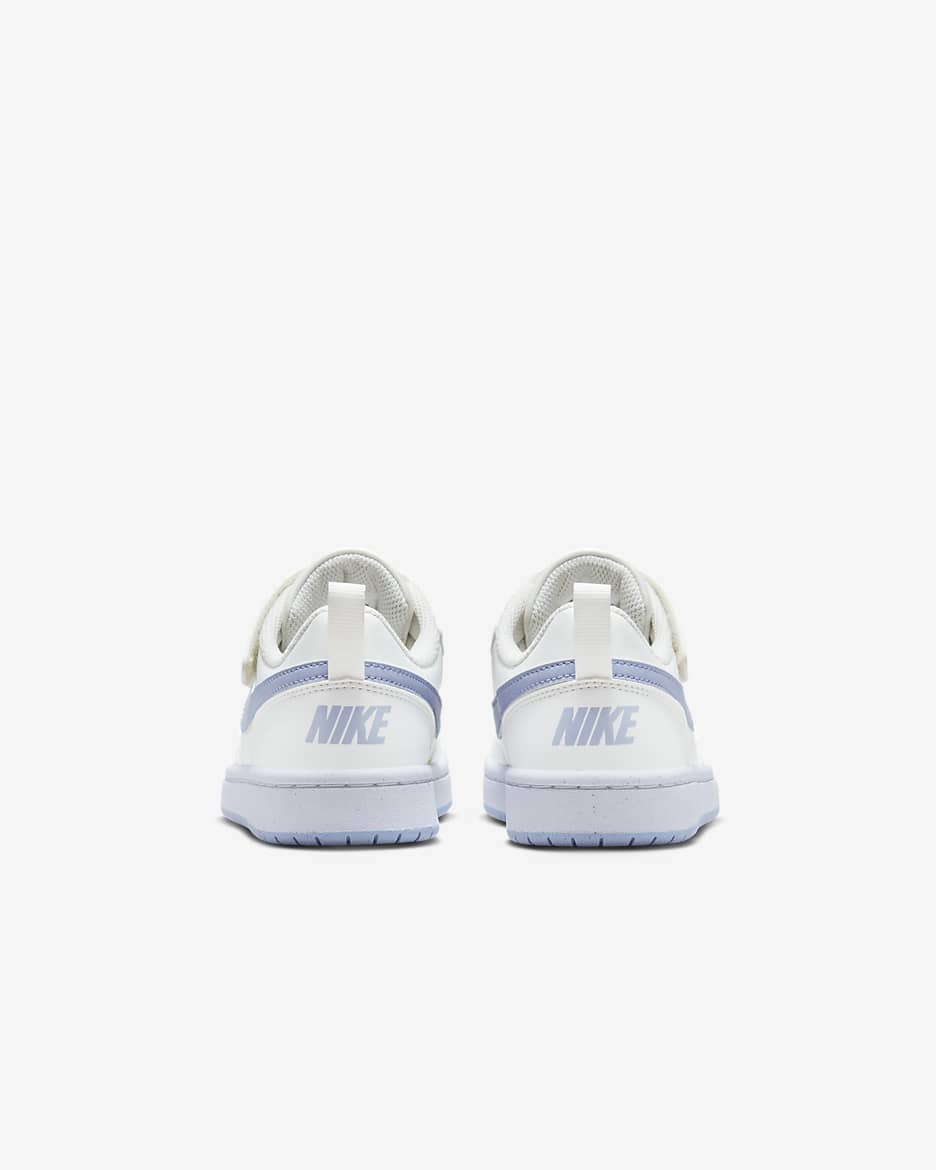 Nike Court Borough Low Recraft Younger Kids' Shoes - Summit White/Cobalt Bliss