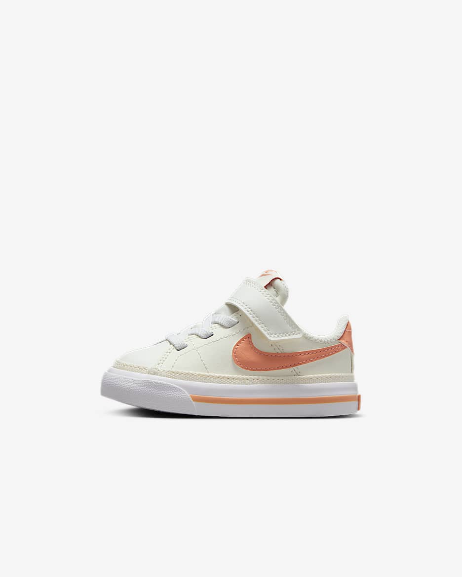 Tenis para bebé e infantiles Nike Court Legacy - Vela/Blanco/Guayaba hielo/Ágata melocotón