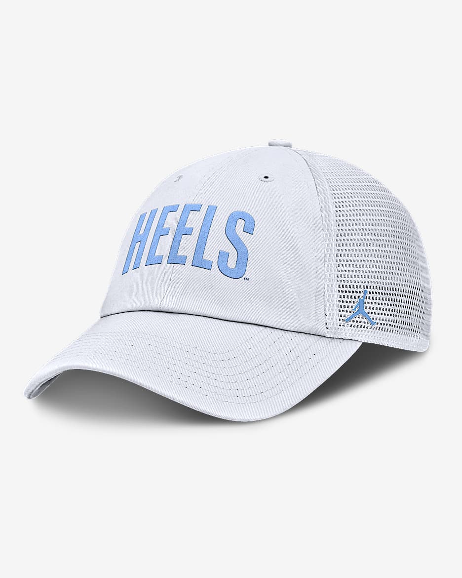 North Carolina Primetime Campus Club Men's Jordan Brand College Trucker Adjustable Hat - White