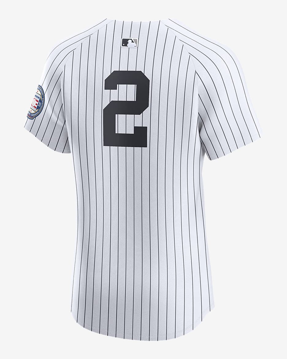 Derek Jeter New York Yankees Men's Nike Dri-FIT ADV MLB Elite Jersey - White