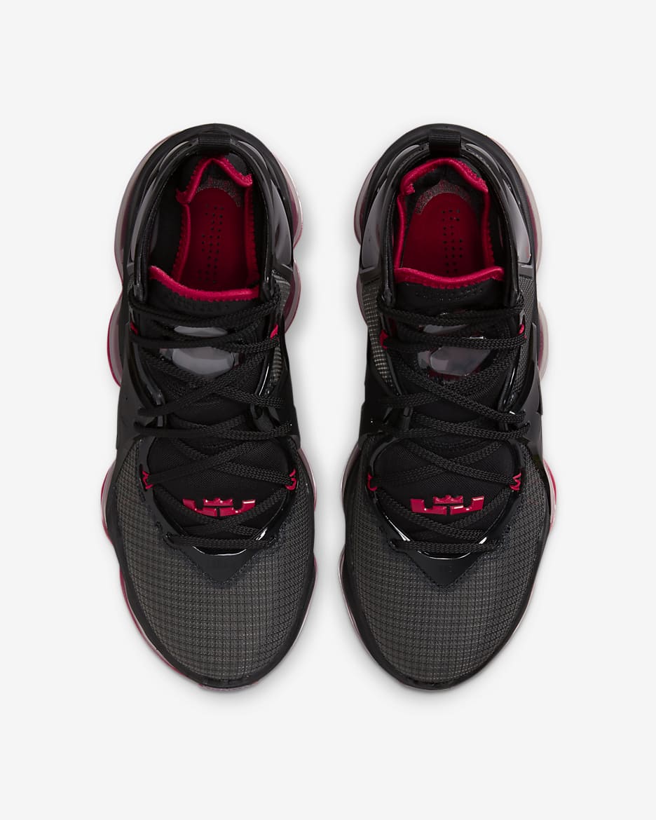 Chaussure de basket LeBron 19 - Noir/University Red/Noir