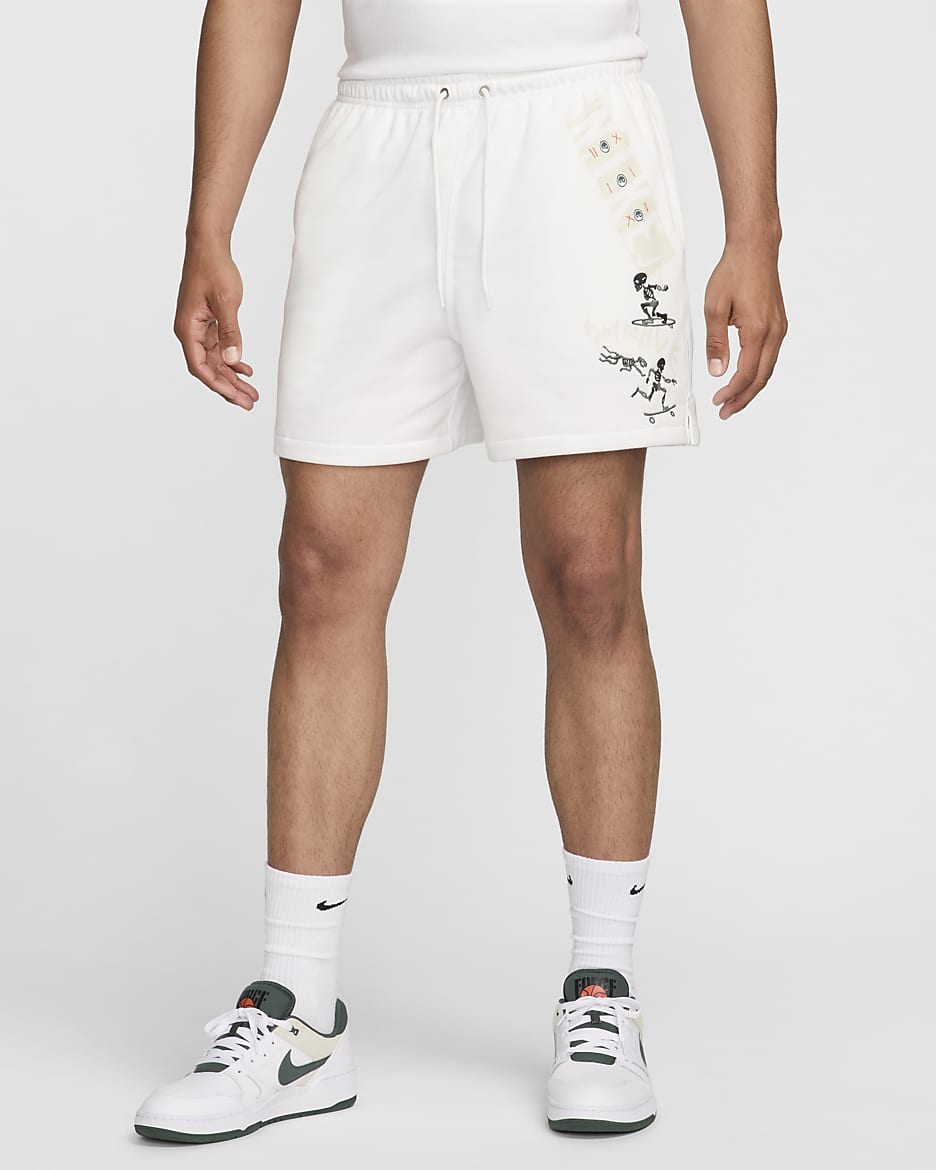 Shorts Flow in French Terry Nike Club – Uomo - Summit White