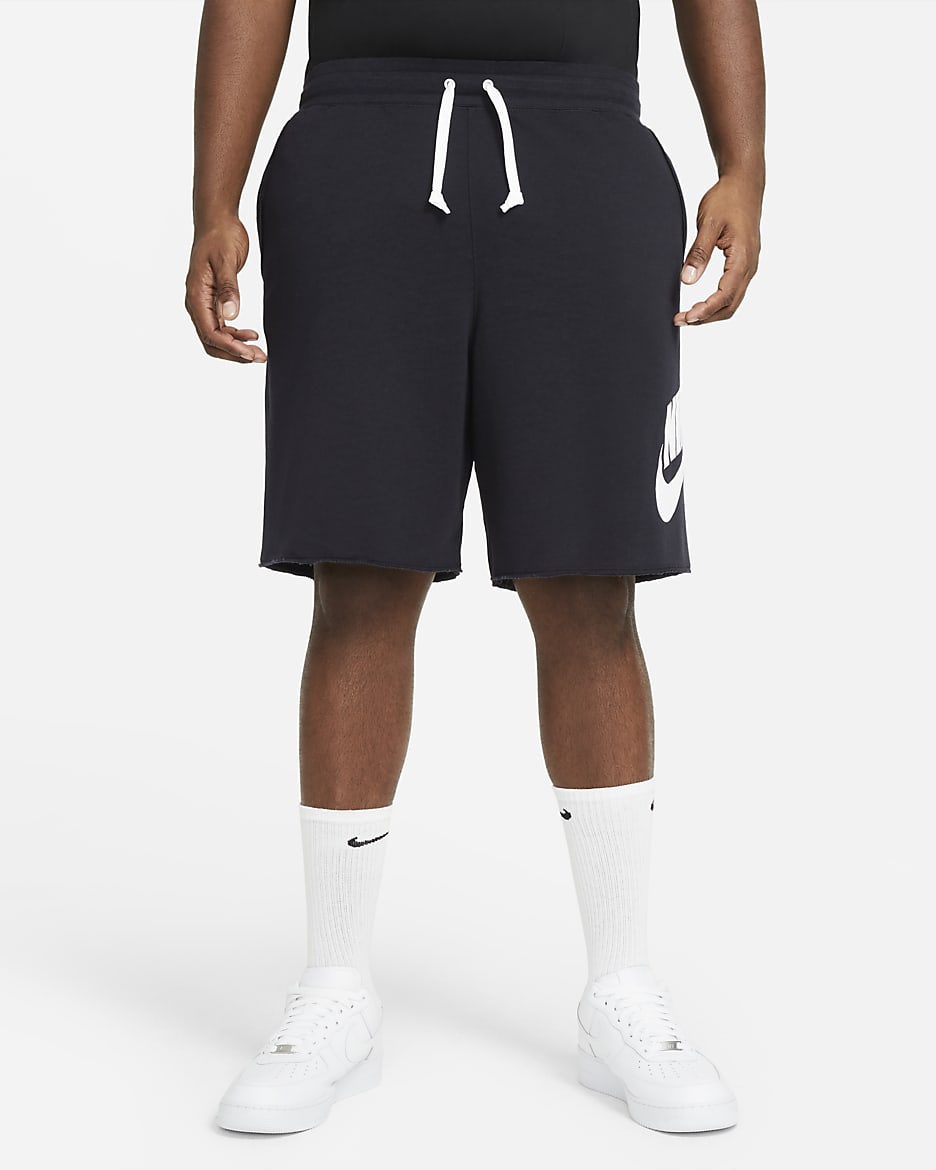 Nike Sportswear Alumni Men's French Terry Shorts - Black/Black/White/White