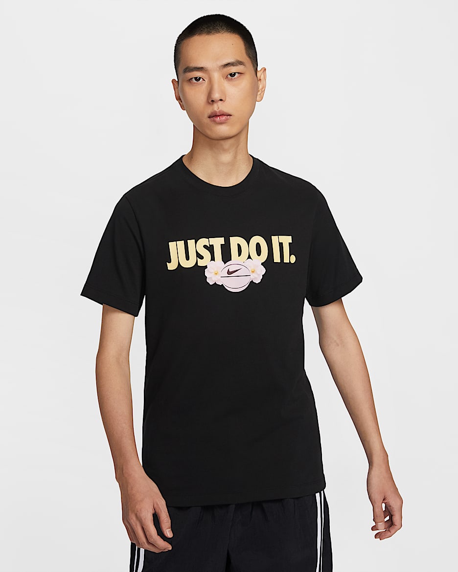 Nike 男款 Dri-FIT 籃球 T 恤 - 黑色