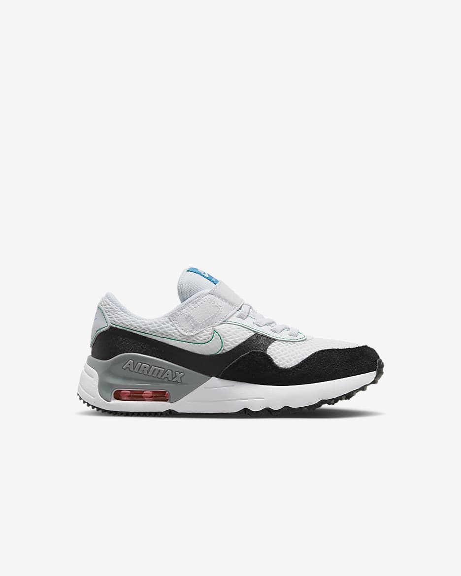 Nike Air Max SYSTM Younger Kids' Shoes - White/Black/Cool Grey/Pure Platinum