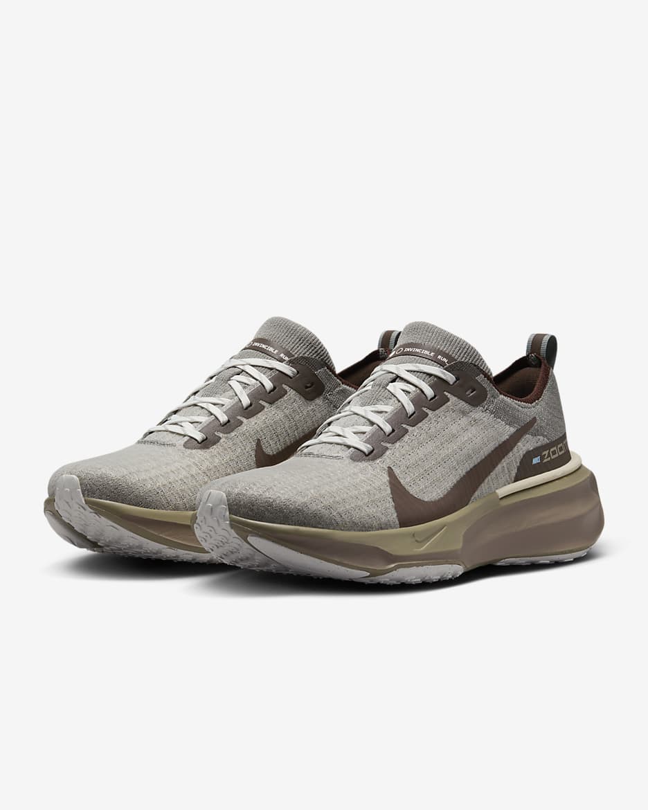 รองเท้าวิ่งโร้ดรันนิ่งผู้ชาย Nike Invincible 3 - Dark Stucco/Khaki/Neutral Olive/Baroque Brown