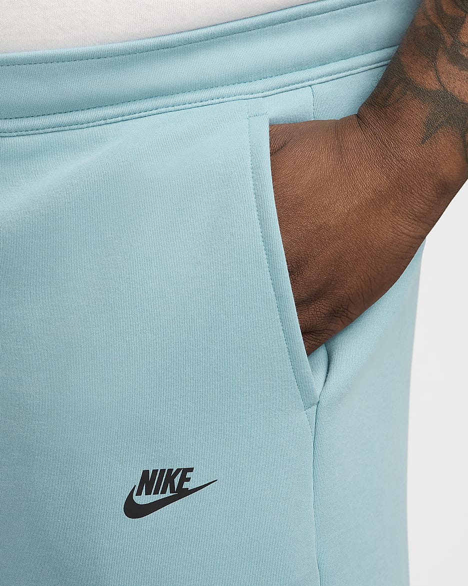 Short Nike Sportswear Tech Fleece pour homme - Denim Turquoise/Noir