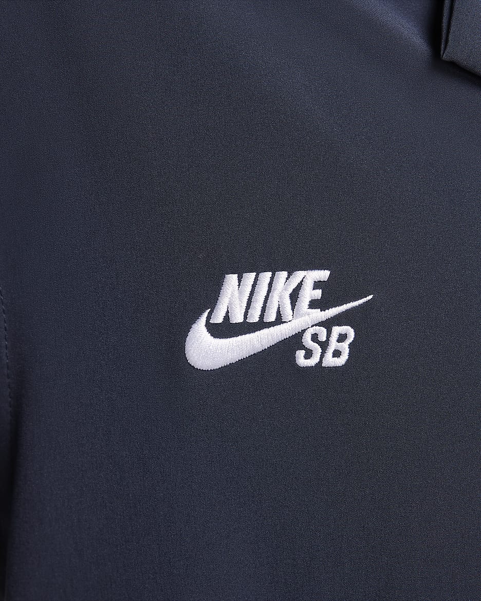 Nike SB USA Short-Sleeve Button-Down Skate Bowler - Obsidian/White