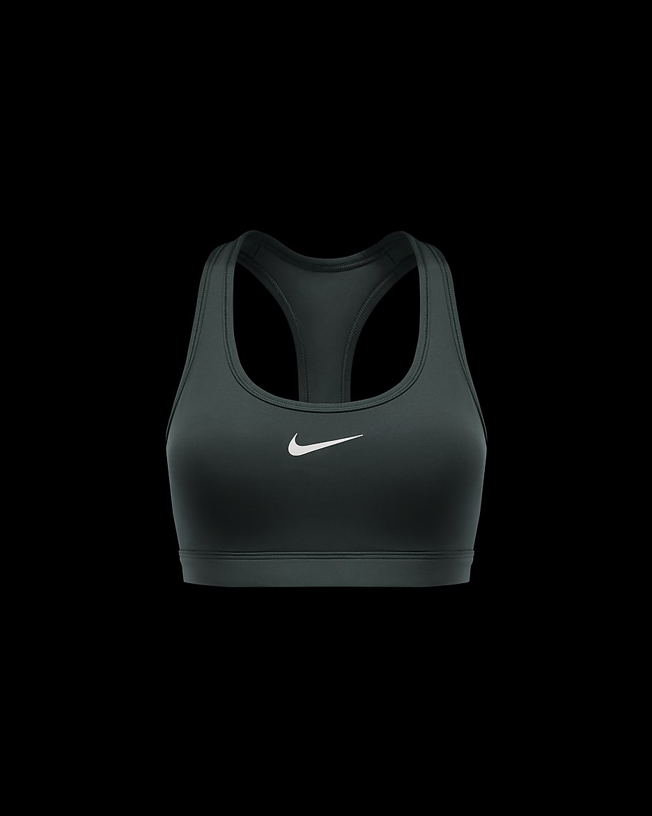 Nike Swoosh Medium-Support Women's Padded Sports Bra - Vintage Green/White