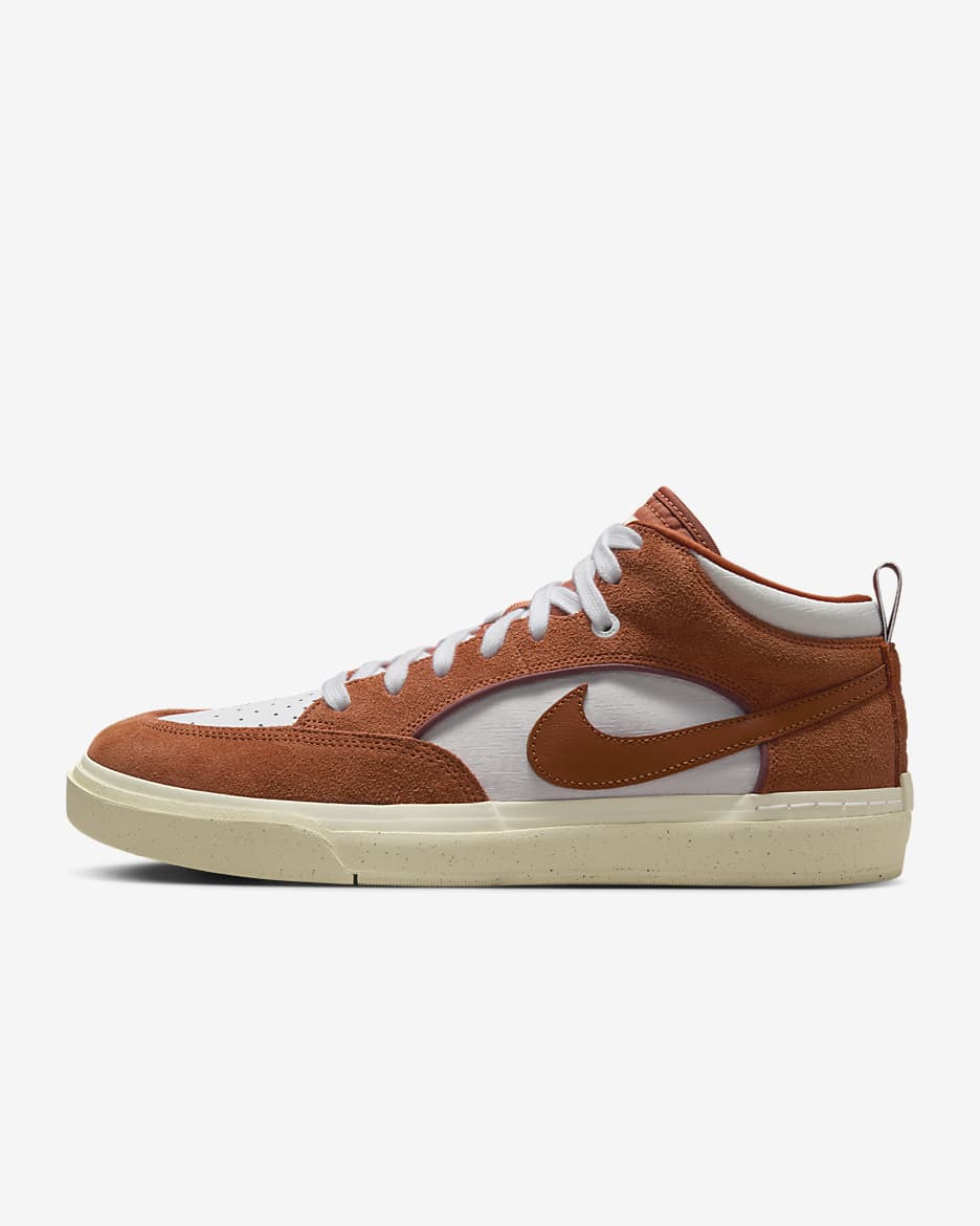 Nike SB React Leo 滑板鞋 - Dark Russet/白色/Dark Pony/Dark Russet