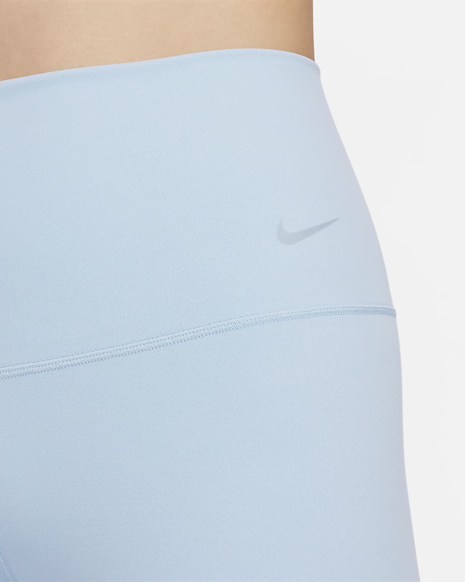 เลกกิ้งเอวสูง 7/8 ส่วนผู้หญิงซัพพอร์ตแบบอ่อนโยน Nike Zenvy - Light Armory Blue/ดำ