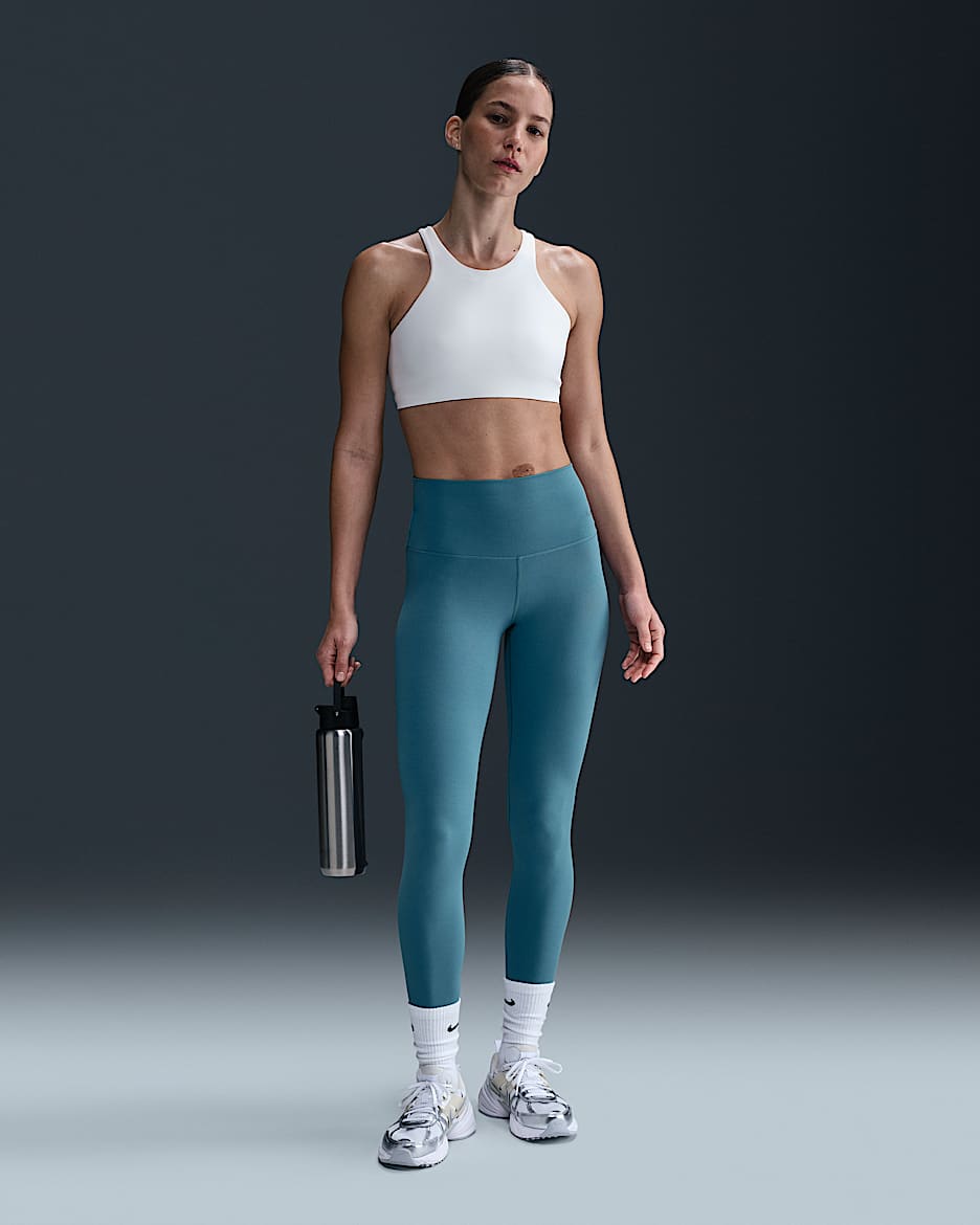 Nike Zenvy Women's Gentle-Support High-Waisted Full-Length Leggings - Smoky Blue/Black