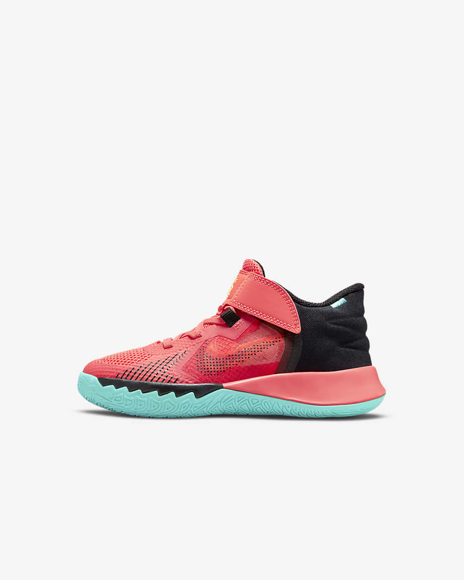 Tenis para niños de preescolar Kyrie Flytrap 5 - Brasa mágica/Turquesa dinámico/Negro/Tinte melón