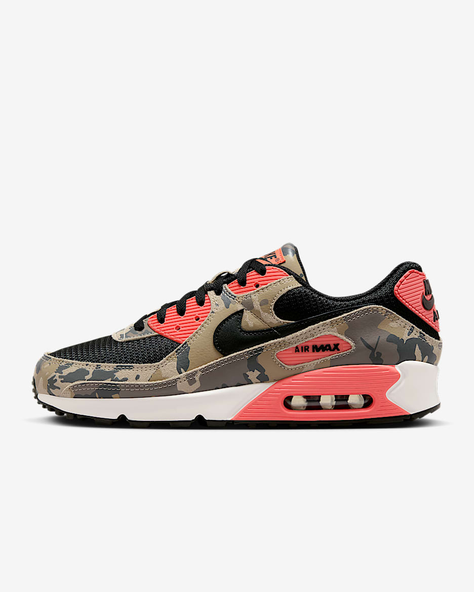 Tenis para hombre Nike Air Max 90 Premium  - Caqui claro/Brasa mágica/Marrón visón/Negro