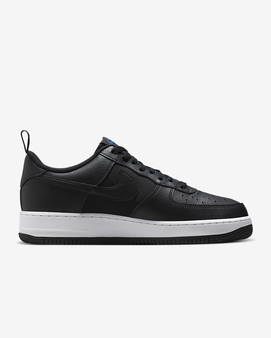Nike Air Force 1 '07 Men's Shoes - Black/Court Blue/White/Black