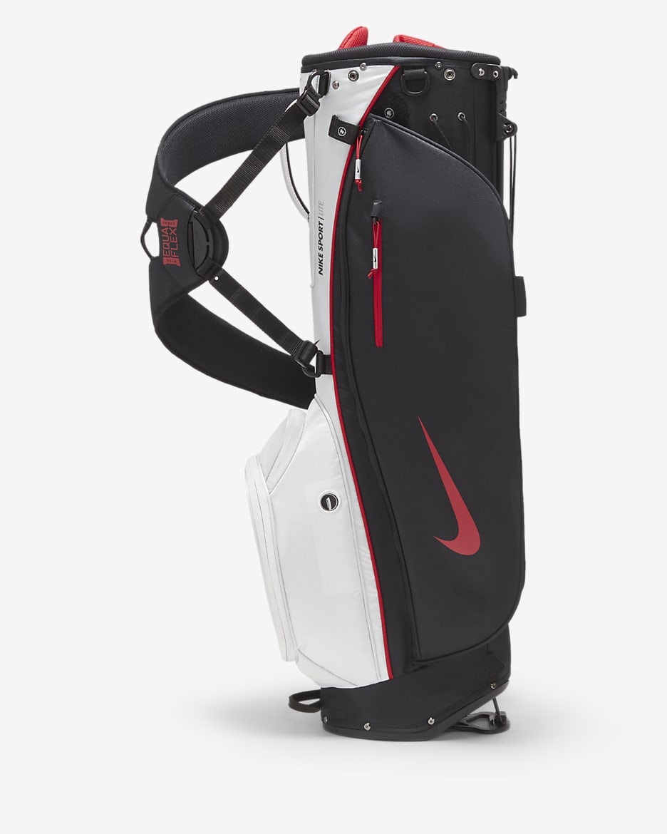 Nike Sport Lite Golf Bag - Platinum Tint/Black/Gym Red