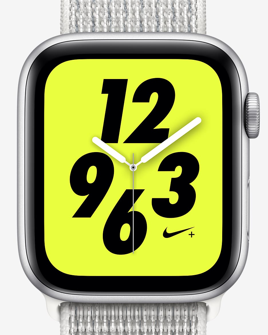 Apple Watch Nike+ Series 4 (GPS) 44 mm-es Open Box sportóra Nike sportpánttal - Silver/Summit White
