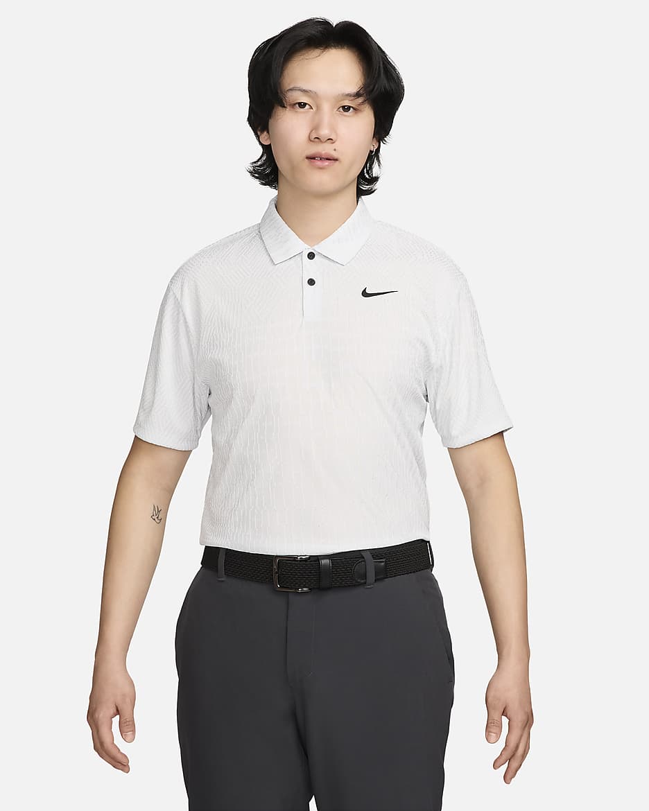 Nike Tour Men's Dri-FIT ADV Golf Polo - White/Pure Platinum/Black