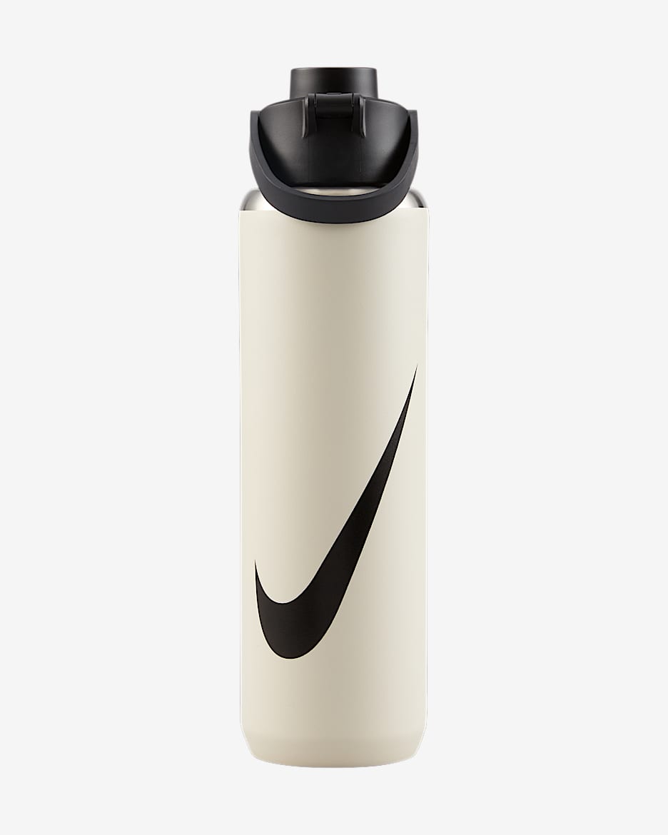 Nike Recharge Stainless Steel Chug Bottle (24 oz) - White/Black