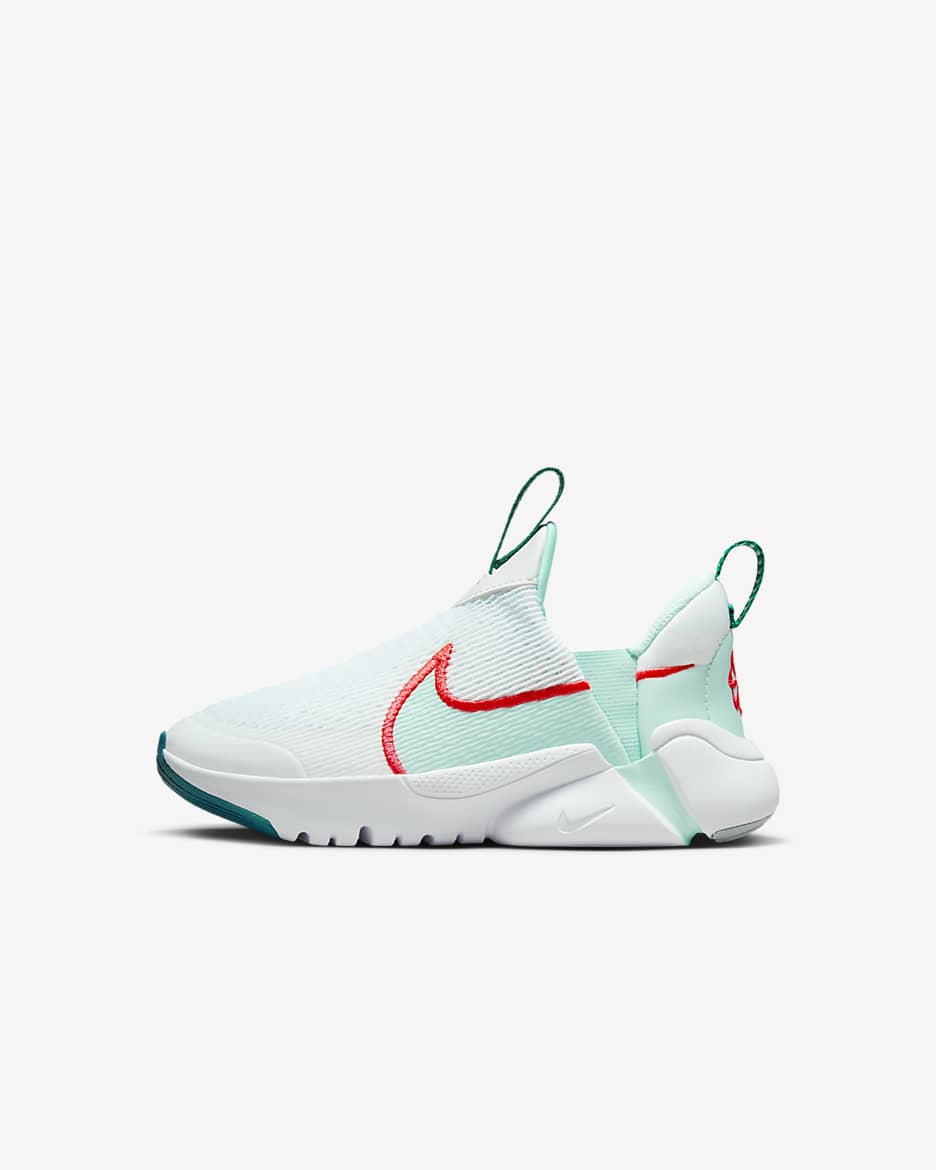Nike Flex Plus 2 小童鞋款 - 白色/Jade Ice/Geode Teal/Siren Red