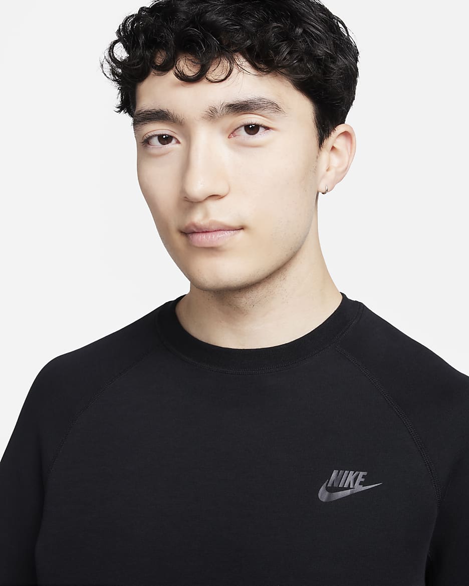 เสื้อคอกลมผู้ชาย Nike Sportswear Tech Fleece - ดำ/ดำ