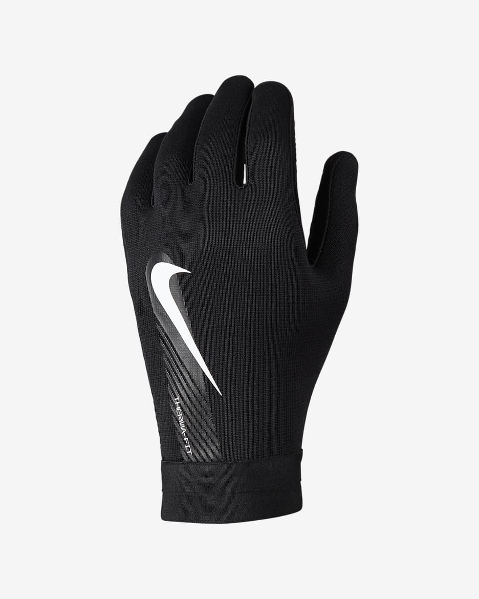 Gants de football Nike Therma-FIT Academy - Noir/Noir/Blanc