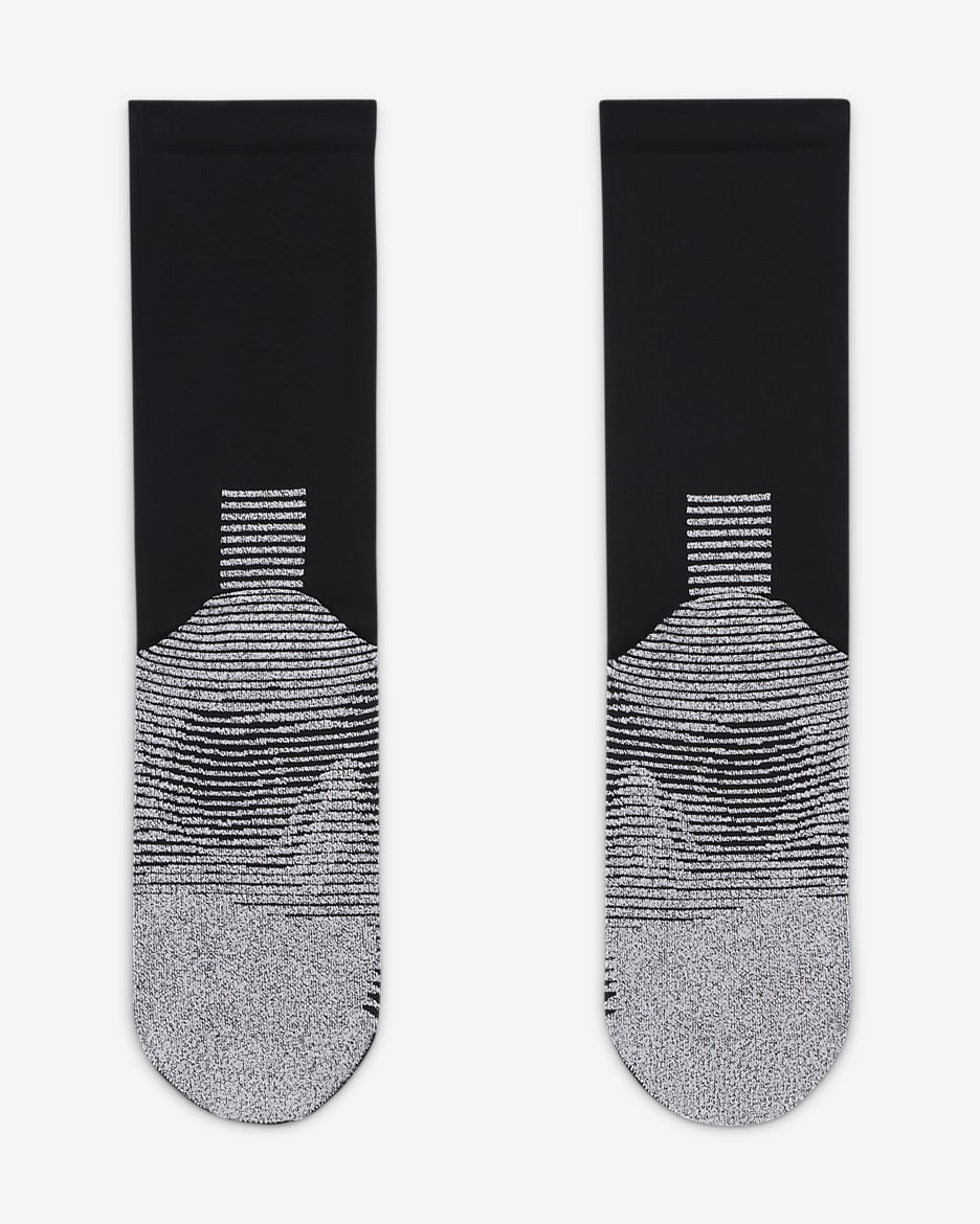 Chaussettes de football mi-mollet NikeGrip Vapor Strike - Noir/Blanc