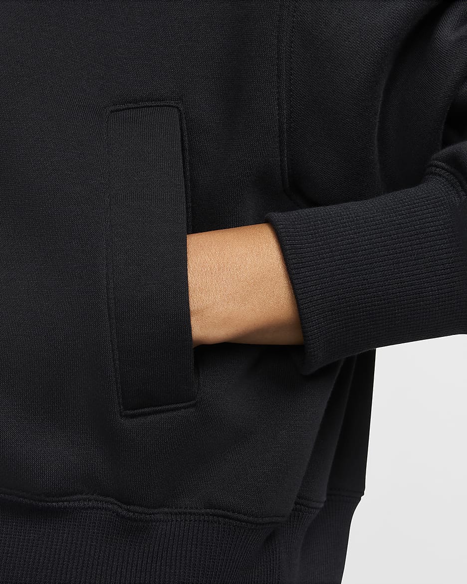 Nike Sportswear Phoenix Fleece Women's Oversized Tracksuit Jacket - Black/Sail