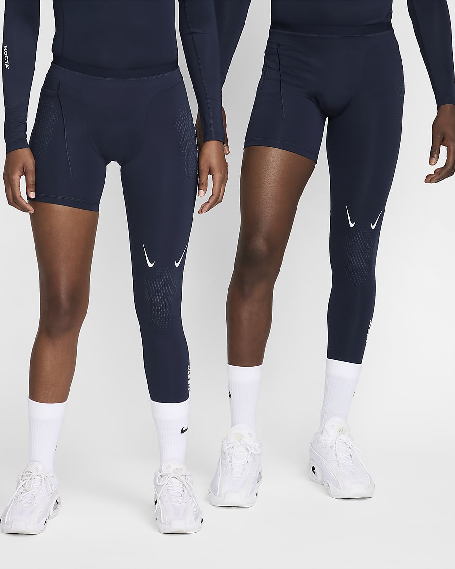 NOCTA Men's Single-Leg Basketball Tights (Left) - College Navy/White