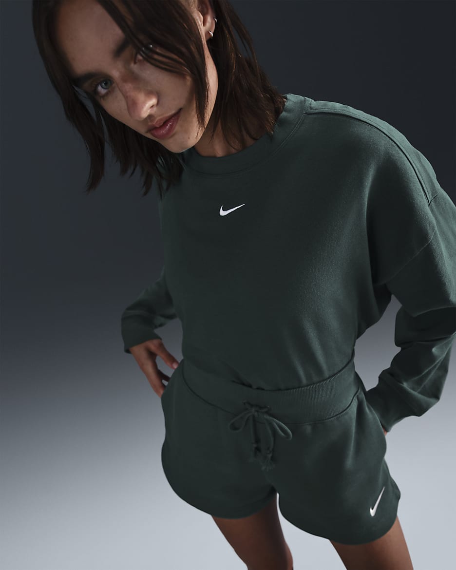 Nike Sportswear Essential extragroßes Longsleeve (Damen) - Vintage Green