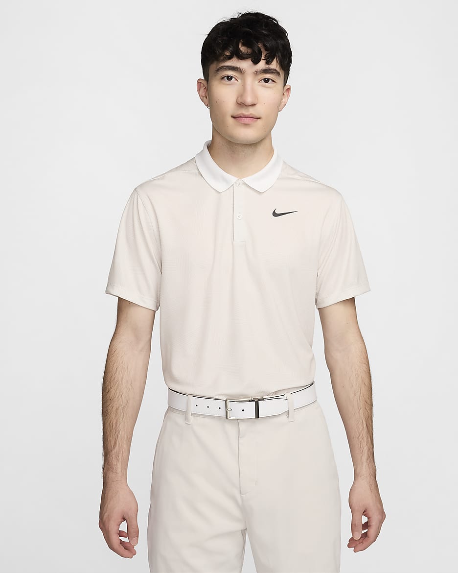 Nike Victory+ Men's Dri-FIT Golf Polo - Light Bone/Summit White/Black