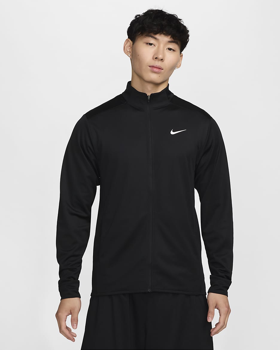 ナイキ トータリティ メンズ Dri-FIT ニット バーサタイル ジャケット - ブラック/ホワイト