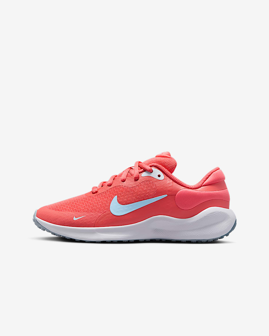 Nike Revolution 7 Big Kids' Road Running Shoes - Magic Ember/Blue Tint/White/Psychic Blue