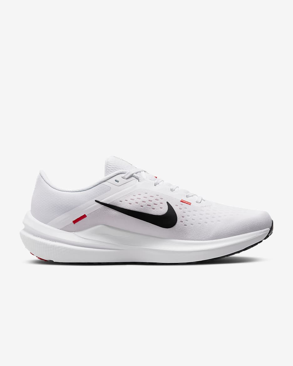 Nike Winflo 10 Men's Road Running Shoes - White/Light Crimson/Black