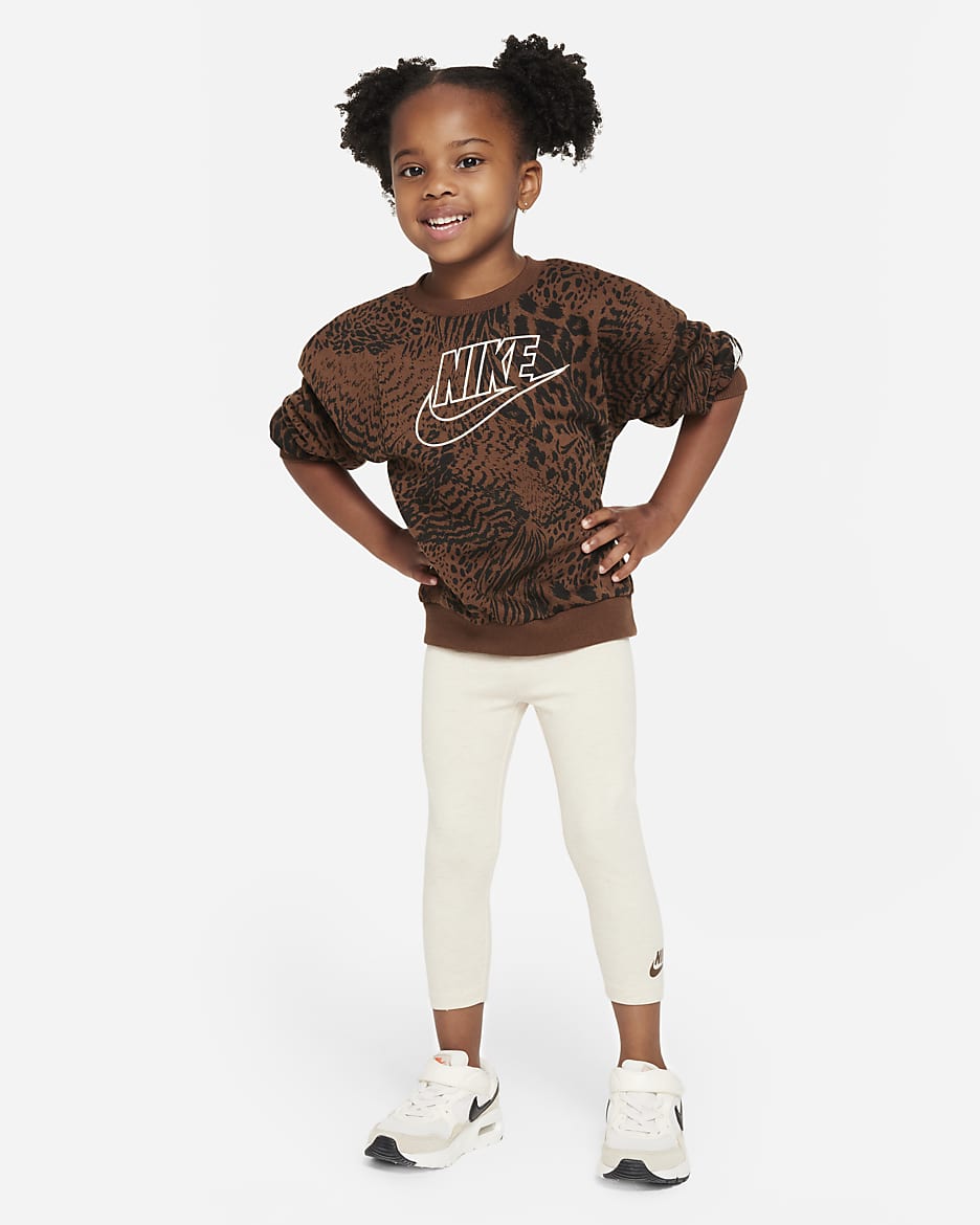 Nike "Home Swoosh Home" Crew Set Toddler 2-Piece Set - Pale Ivory