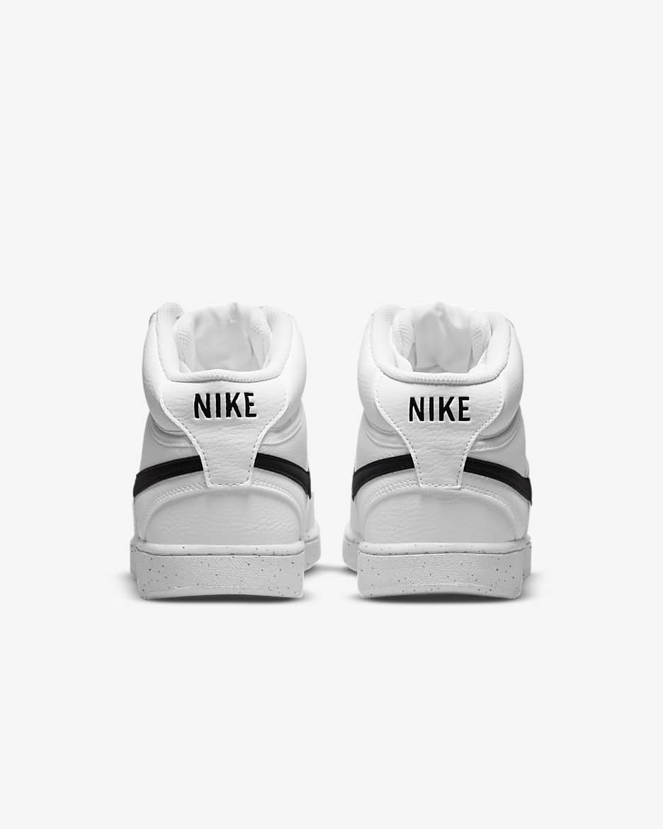 Nike Court Vision Mid Next Nature Men's Shoes - White/White/Black