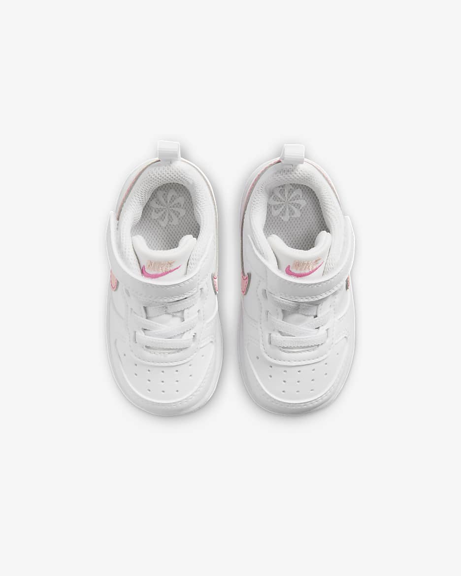 Nike Court Borough Low Recraft Baby/Toddler Shoes - White/Pinksicle/Arctic Orange