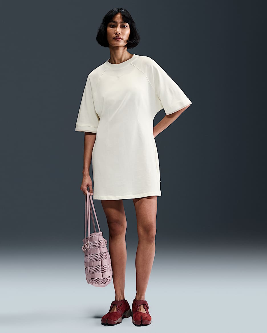 Nike Sportswear Collection Women's T-Shirt Dress - Sail/Light Orewood Brown