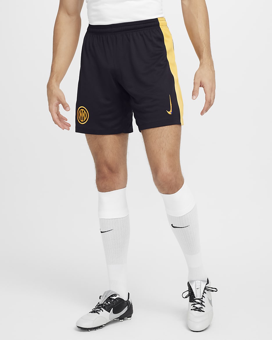 Męskie spodenki piłkarskie Nike Dri-FIT Inter Mediolan Stadium 2024/25 (wersja trzecia) – replika - Blackened Blue/University Gold/Lyon Blue