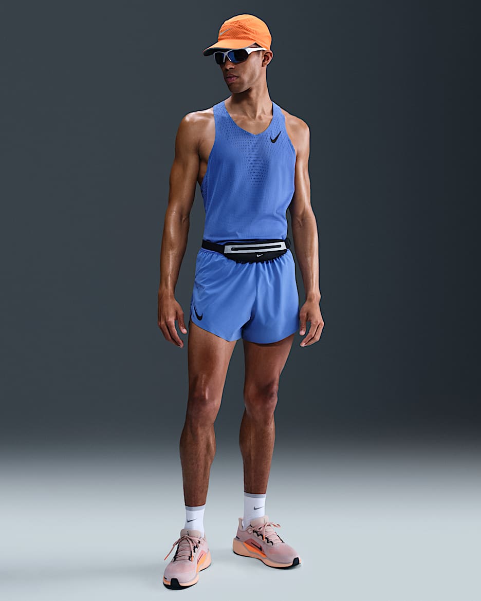 Nike AeroSwift Men's Dri-FIT ADV 4" Brief-Lined Running Shorts - Comet Blue/Black