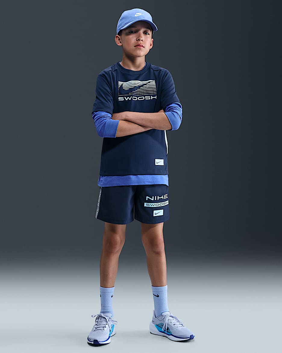 Nike Multi Older Kids' (Boys') Dri-FIT Woven Shorts - Midnight Navy/Celestine Blue