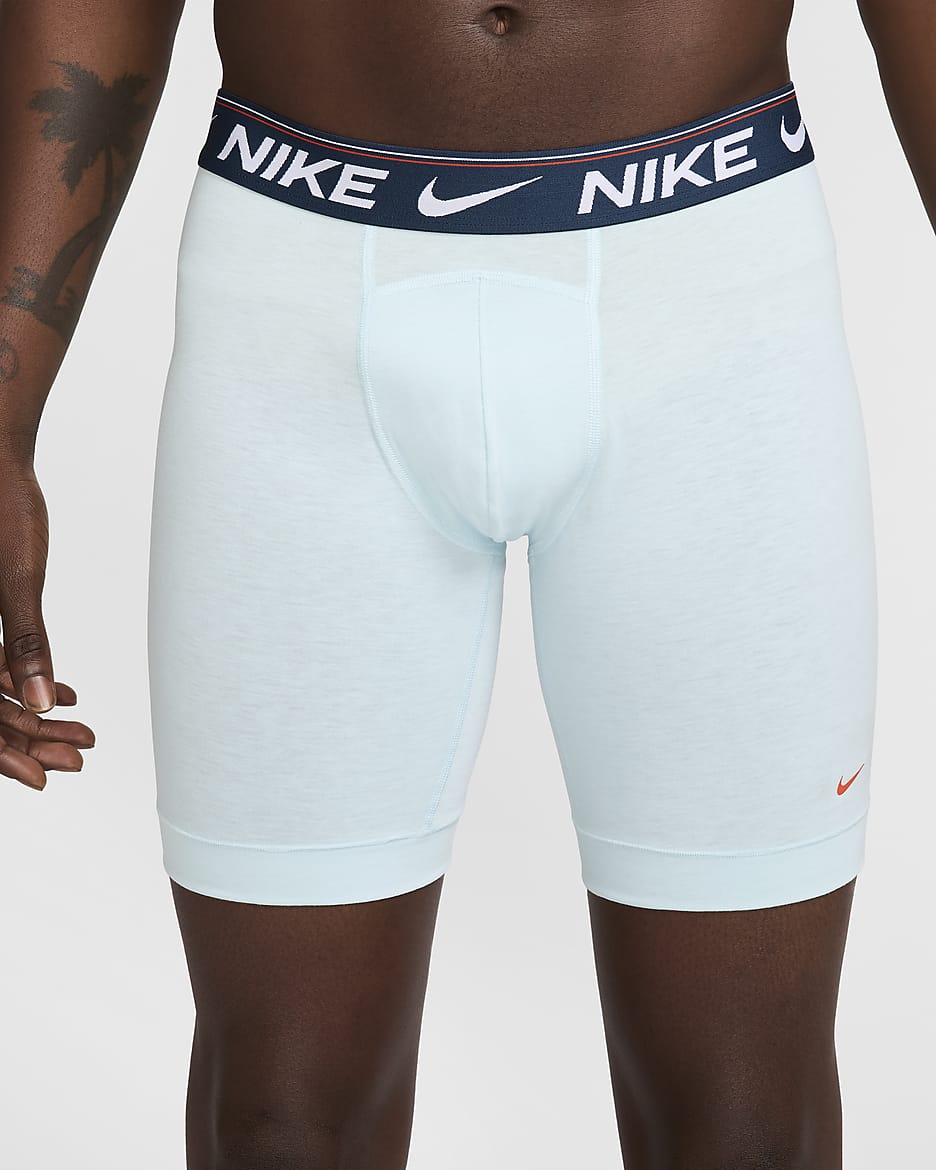 Nike Ultra Comfort Men's Dri-FIT Long Boxer Brief (3-Pack) - Mist Blue