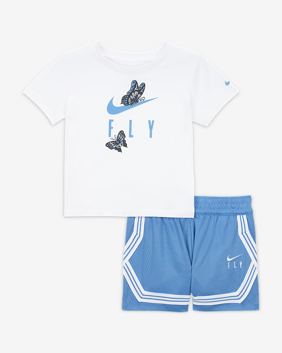 Nike Dry-FIT Fly Crossover Baby (12-24M) 2-Piece T-Shirt Set - University Blue