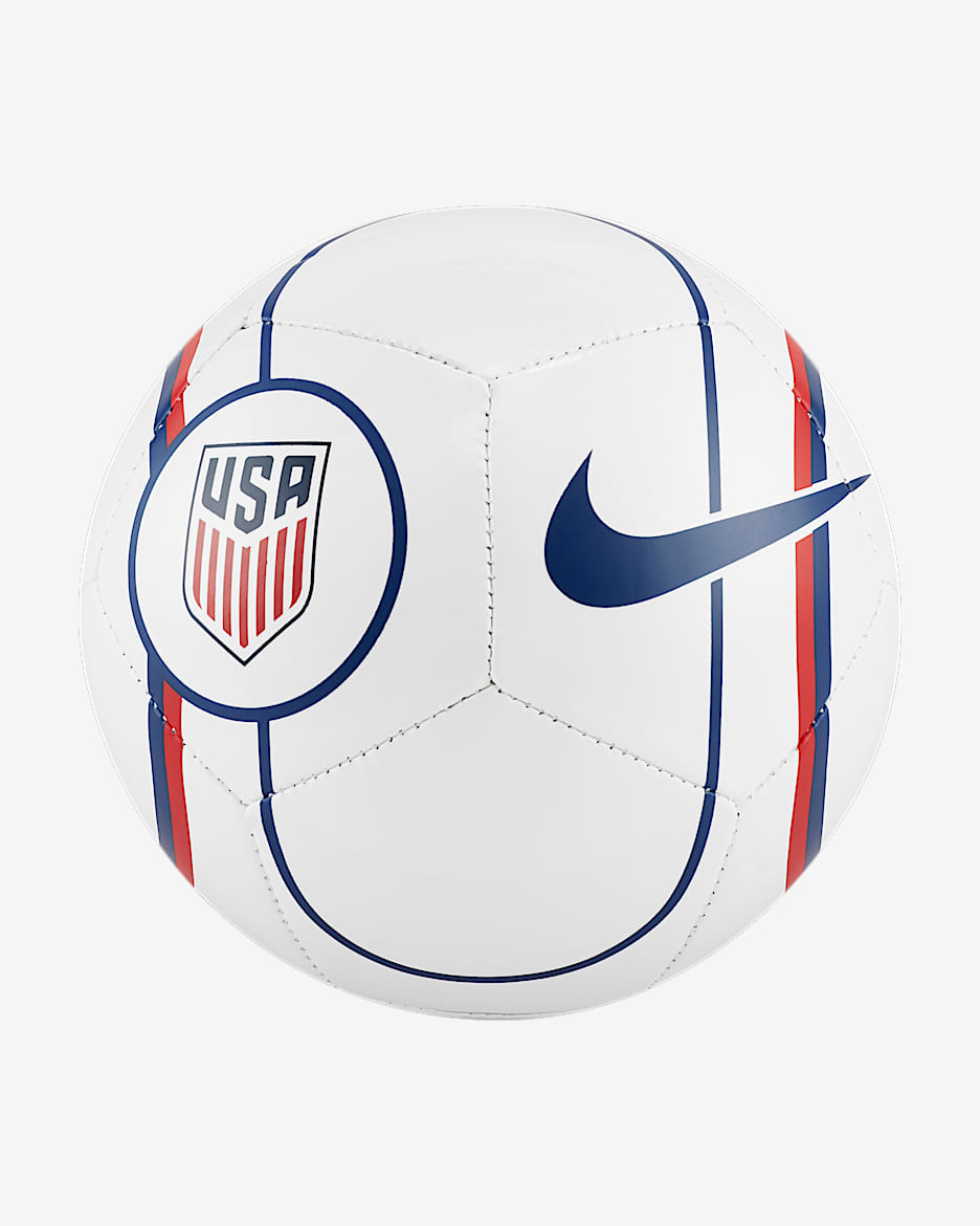 USA Skills Soccer Ball - White/Speed Red/Loyal Blue