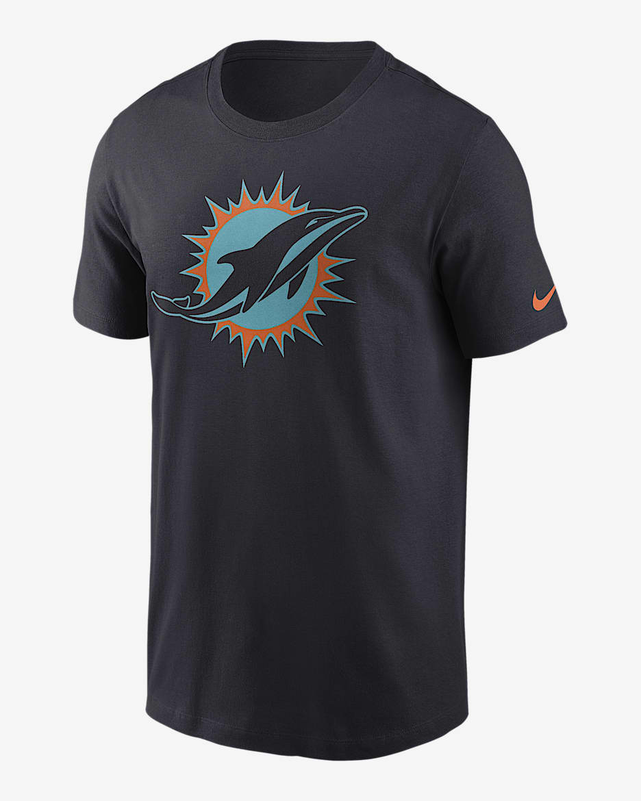 Playera Nike de la NFL para hombre Miami Dolphins Rivalries Collection Essential - Azul marino