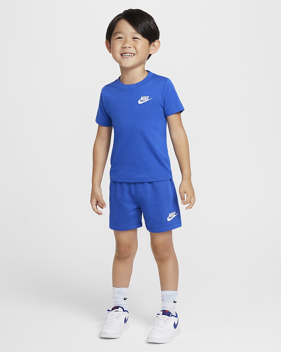 Conjunto de shorts de tejido Knit infantil Nike Club - Royal juego