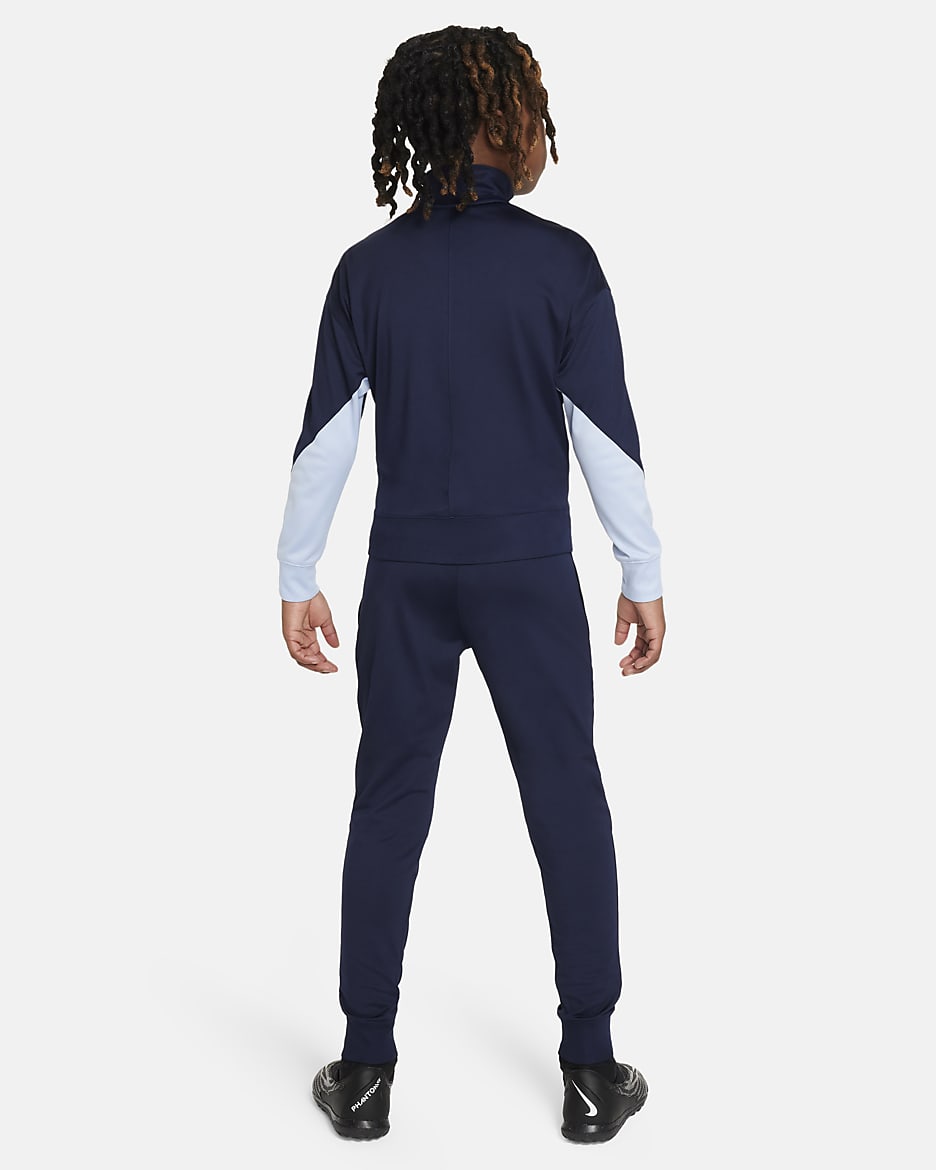 FFF Strike Nike Dri-FIT Örgü Genç Çocuk Futbol Eşofmanı - Blackened Blue/Cobalt Bliss/Cobalt Bliss